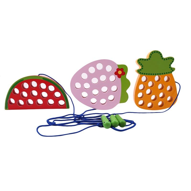 Threading Fruit Buy Home Supplies Wooden Learning Early Toy Lacing Threading Fruit ...