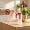 850ML Portable Water Bottle With With Strainer&Straw Clear Plastic Tumbler Cold And Heat Resistant Leak-proof Drinking Bottle