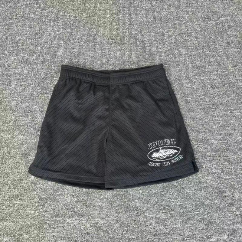 Corteiz Streetwear Short Pants Men Women Alcatraz Ship Print Loose Fit Cotton Shorts