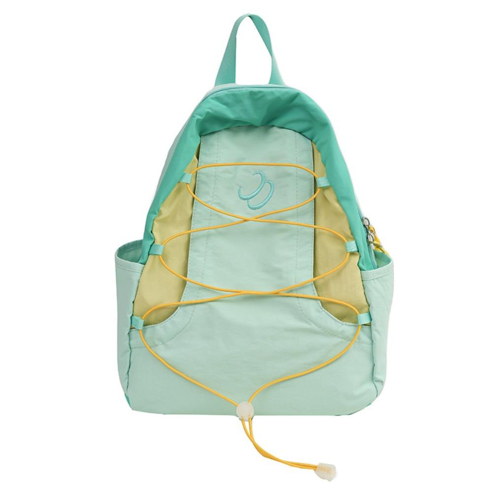 Aesthetic Lightweight Backpack Patchwork Contrast Color Student Schoolbag Outdoor