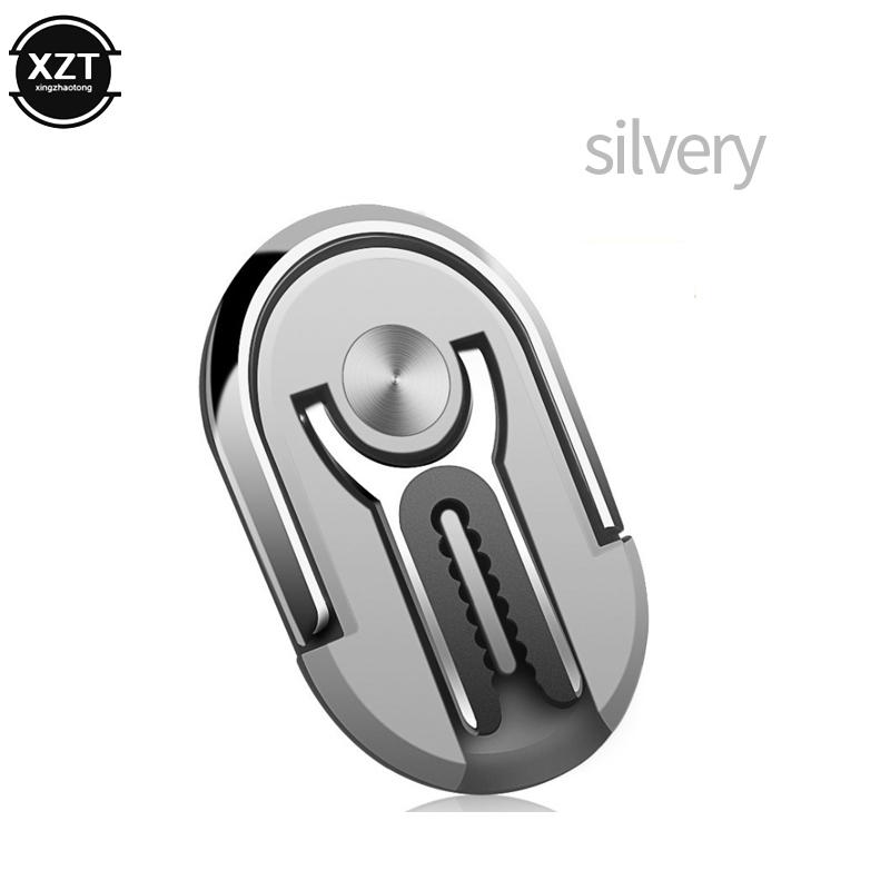 

Многофункциональный держатель для мобильного телефона на палец, вращающийся на 360 градусов, автомобильные подставки для телефонов, переносной кронштейн для крепления на воздуховод автомобиля серебряный