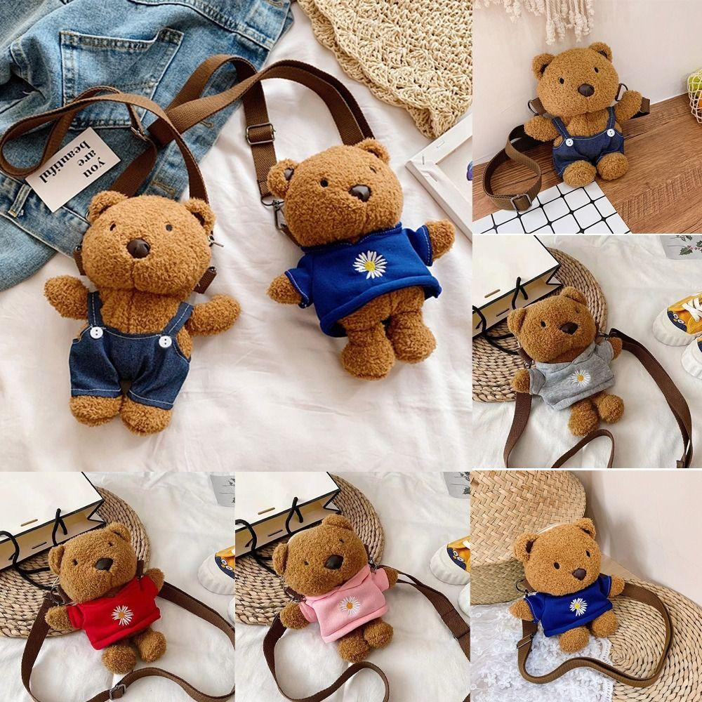 Plush Backpack Bag Princess Coin Purse Single Shoulder Bag Plush Doll Bag Bear Children Handbag
