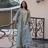 AB293 2023 Plus Size Sequin Embroidered Floral Evening Gown for Muslim Women