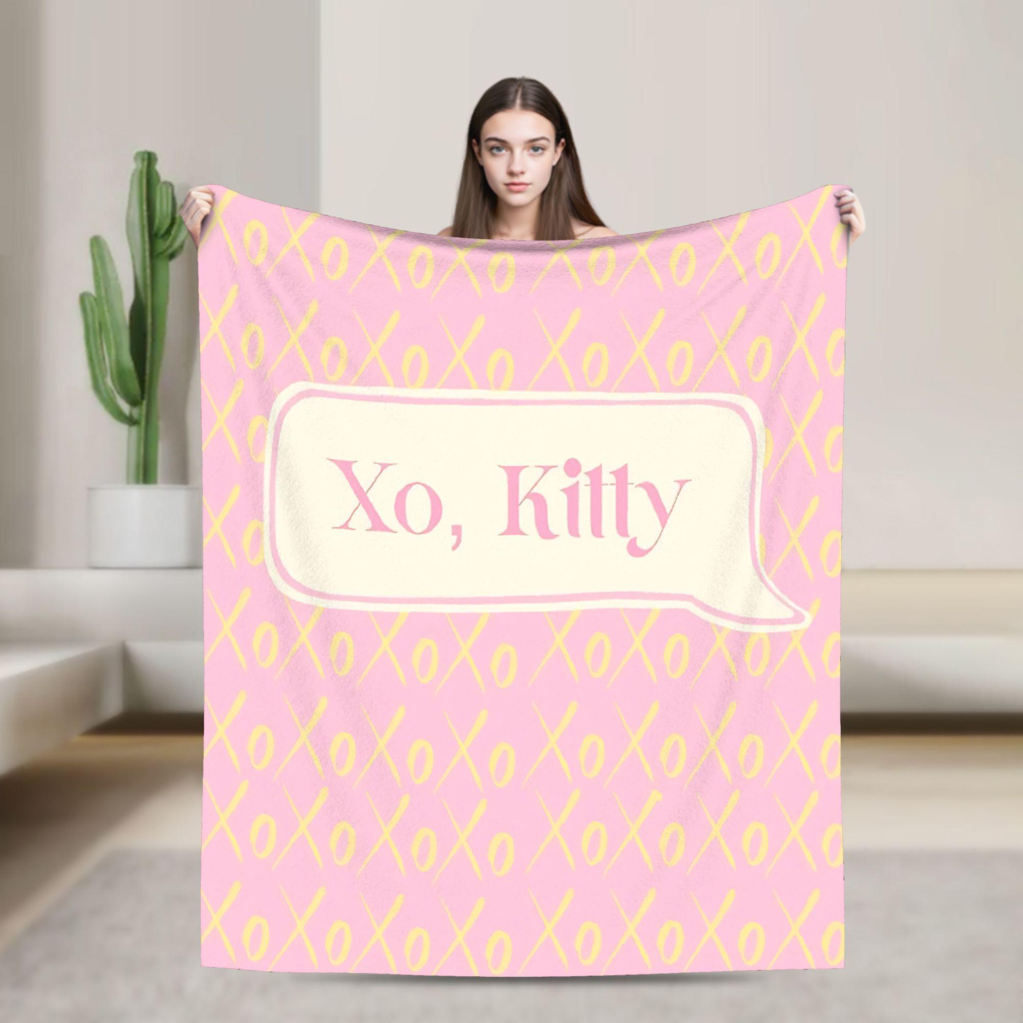 

TV XO Kitty Kim Min Ho Plush Blanket Children Flannel Throw Blanket For Living Room Warm Soft Custom DIY Quality Bedspread Gift 100x150cm