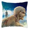 Attack On Titan Pillow Case Home Decoration Polyester Cushion Cover for Sofa Bedroom Throw Pillow Cover Housse De Coussin