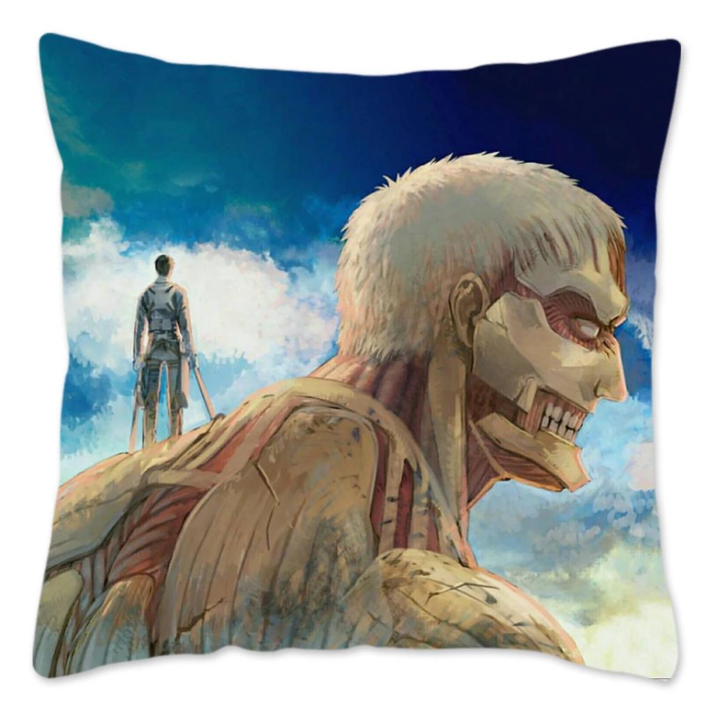 Attack On Titan Pillow Case Home Decoration Polyester Cushion Cover for Sofa Bedroom Throw Pillow Cover Housse De Coussin
