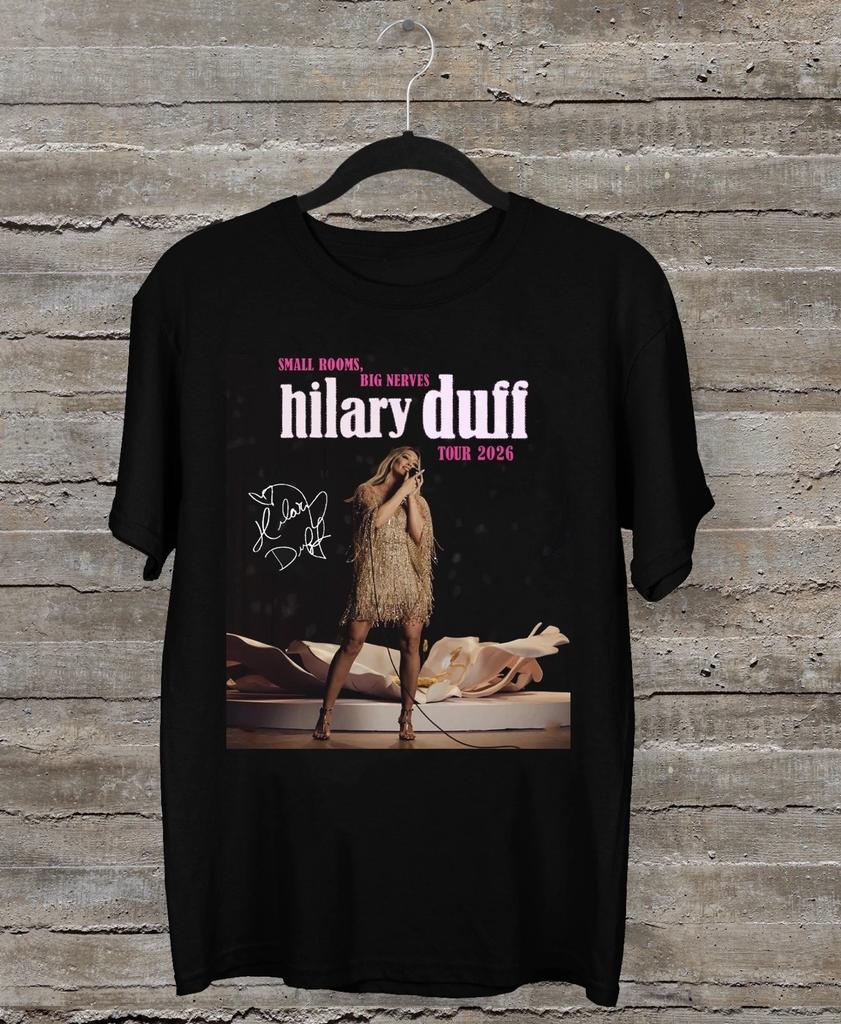 NEW HILARY DUFF TOUR 2026 T Shirt Black All SizeHoodie