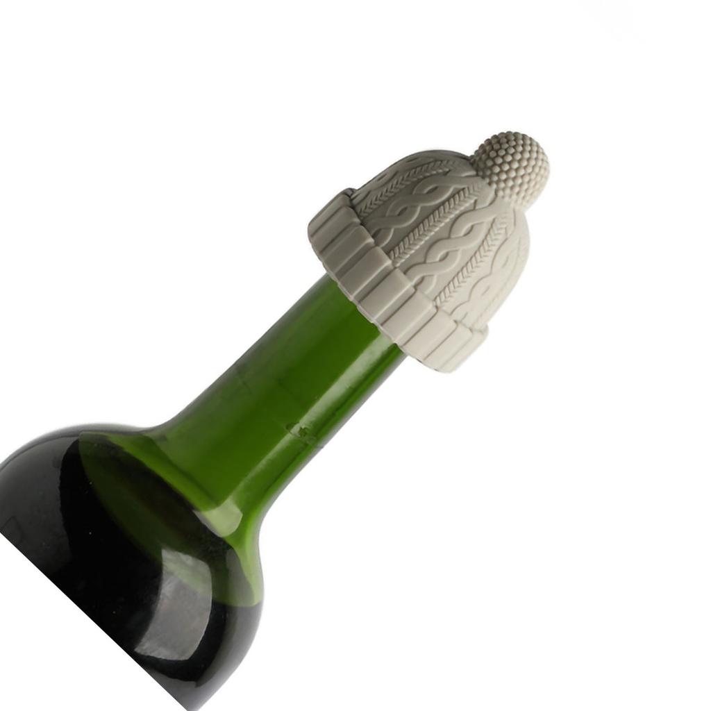 Knit Beanie Shaped Wine Bottle Stopper Silicone Wine Saver Sealer Preserver Reusable for Beer