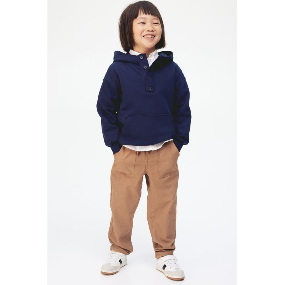 

H M Cotton canvas jogger pants dark beige