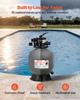 Sand Filter, 457.2 Mm, 151.4 LPM Above Inground Swimming Pool Sand Filter System, with 7-Way Multi-Port Valve, Backwash, Rinse, Recirculate, Waste,