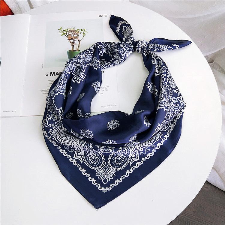 Fashion Decoration Scarf Hairband Tie Hair 70 Small Square Scarf Silk Scarf Women'S Spring And Autumn Versatile Small Scarf Professional Scarf