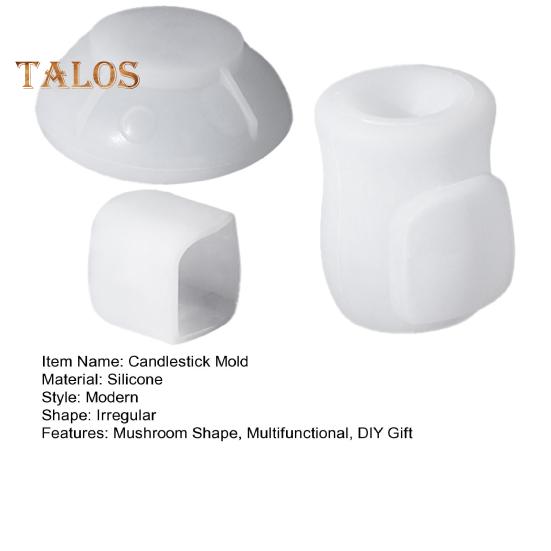 Mushroom Candlestick Mold Silicone Resin Kitchen Accent Mold Non-Stick Material Candle Holder Mold DIY Candle Making Mold