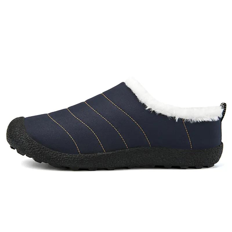 Men Snow Boots Outdoor Casual Sports Shoes Ankle Warm Plush Cotton Boots Comfortable Low Top Cotton Shoes Large Size Boots