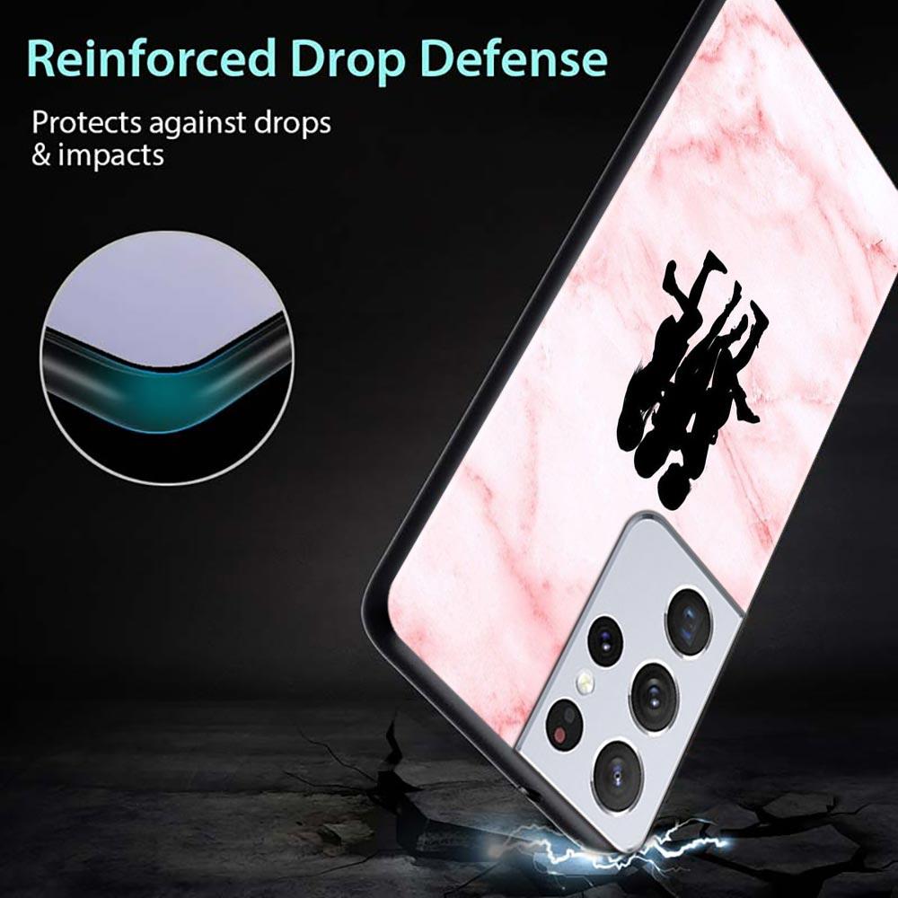 Carcasa de telefon cu flori de marmura roz pentru Samsung Galaxy S21 S20 S10 S9 S8 Plus Ultra 5g S10lite S10e S7edge S20 S21 Fe Husa moale