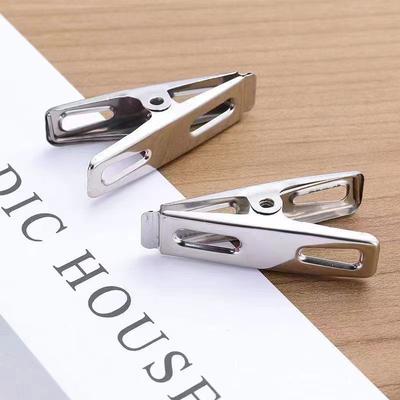 10 Pcs Clothes Pegs Stainless Steel Washing Line Hang Pins Windproof Metal Clamps