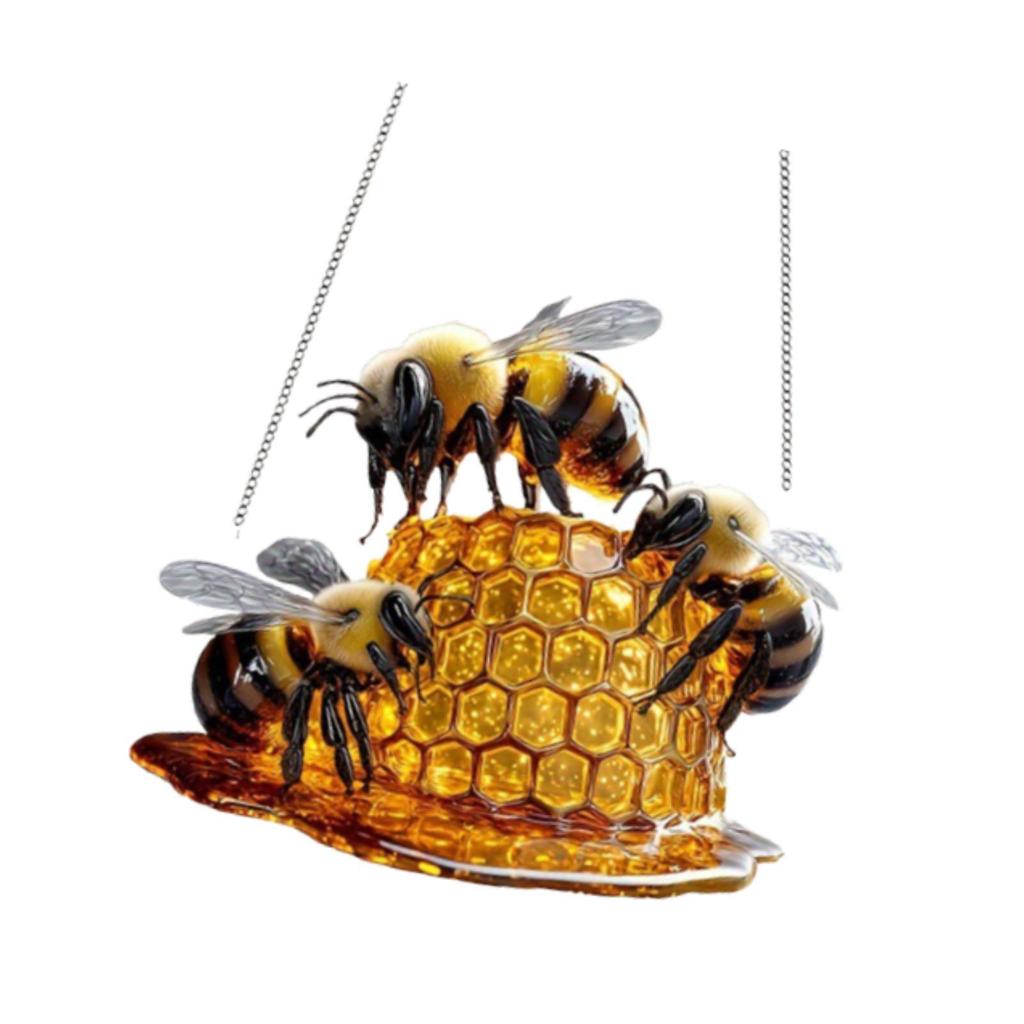 Honey Bee Decor Indoor 2D Double Sided Printing Collection Acrylic Ornament Accessories for Bedroom Door Farmhouse Window Wall