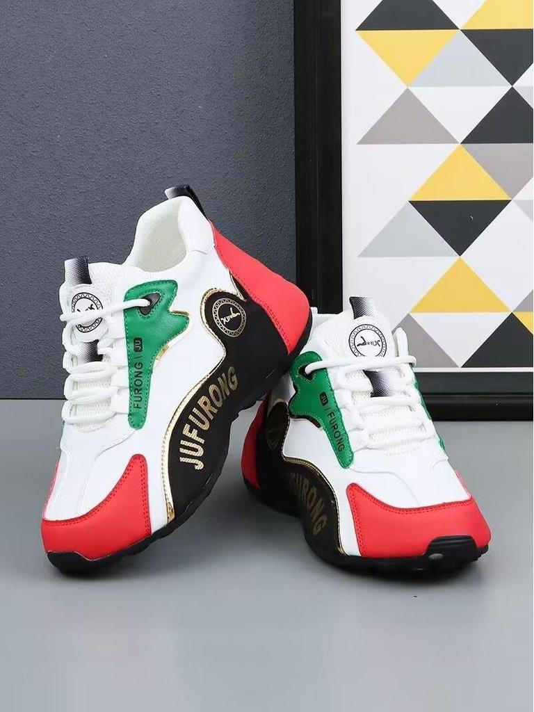 Unisex 2024 Spring Sports Shoes: Trendy White Sneakers for Couples, Popular Dad Sneakers