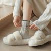Women's Wool Socks: New Autumn & Winter Style, Lace Bow Embroidery, Fleece-Lined, Thick Knit, Warm Mid-Calf Socks