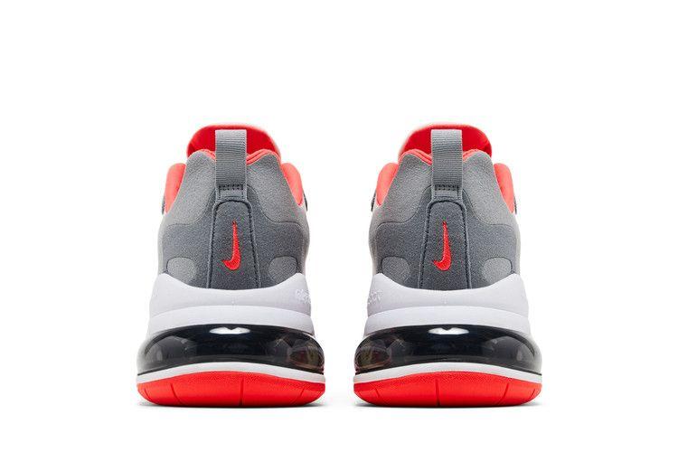 Men's Sneakers Nike Air Max 270 React Smoke Grey Red Summit White/Smoke Grey-Particle Grey-White