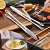 28cm Stainless Steel Kitchen Tongs with Textured Grip and Hanging Hole for BBQ, Cooking and Serving
