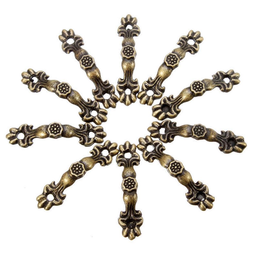 None Cabinets Handles None Wardrobes Wooden Boxes Zinc Alloy 10pcs 20 X Screws 4.3*1cm Bronze Cupboards Brand New
