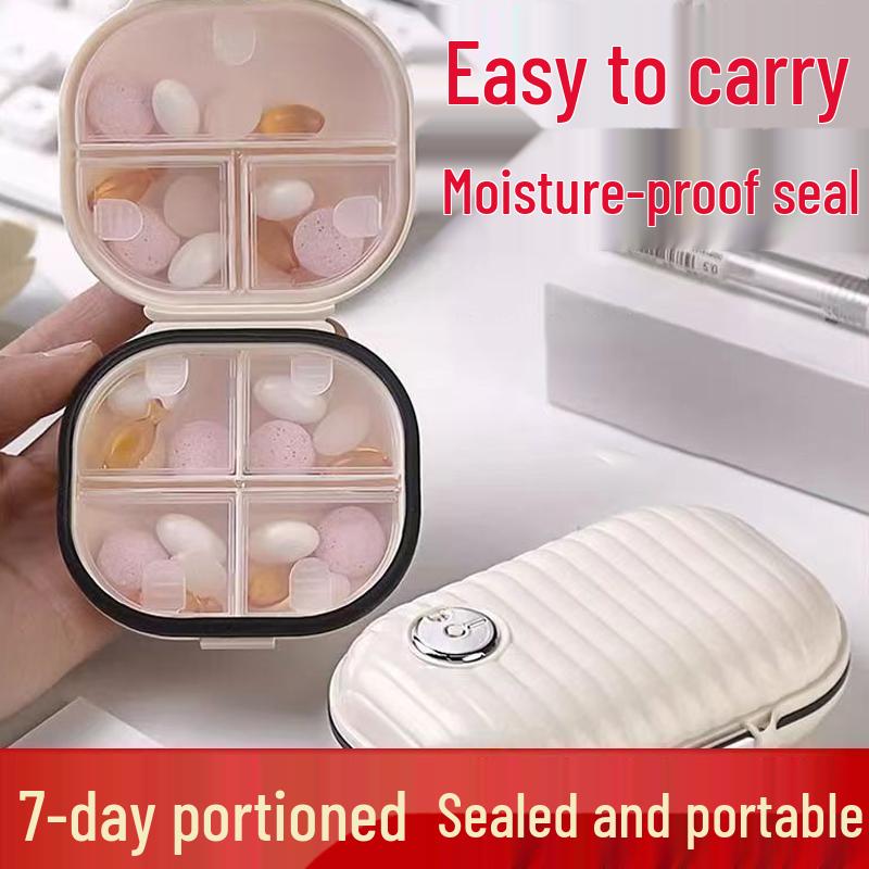 Organizador de Pílulas Semanal Portátil com Temporizador e Armazenamento Selado para Viagem