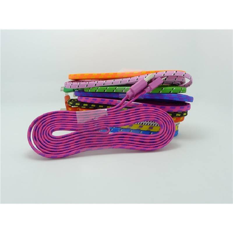 V8 Nylon Android Braided Usb Data Cable Single Micro Connector Mobile Charging