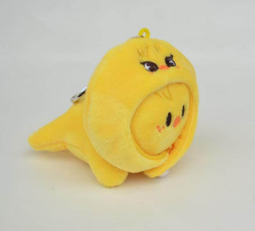 SKZOO Plush Keychain with Animal Hoodie 10cm Soft Stuffed Bag Pendant for Fans Gift Collection