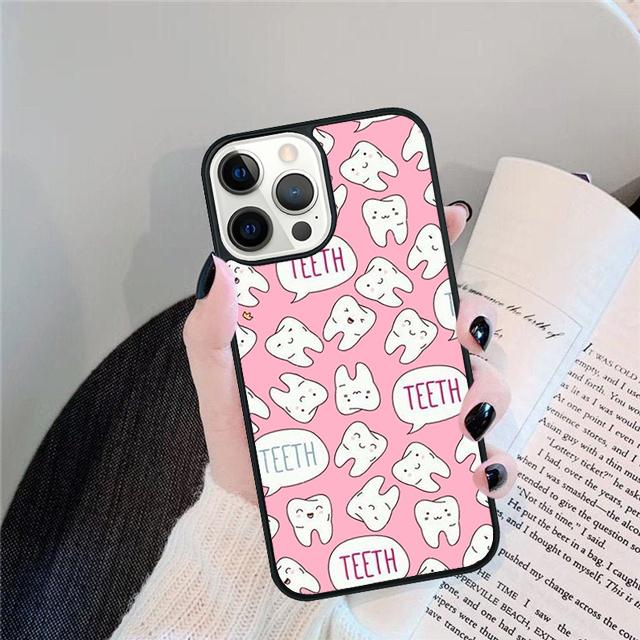 Anatomy Dental Crowned Tooth Crown Phone Case Cover For iPhone 17 Air 15 16 Pro Max 14 13 12 11 Pro Max Plus