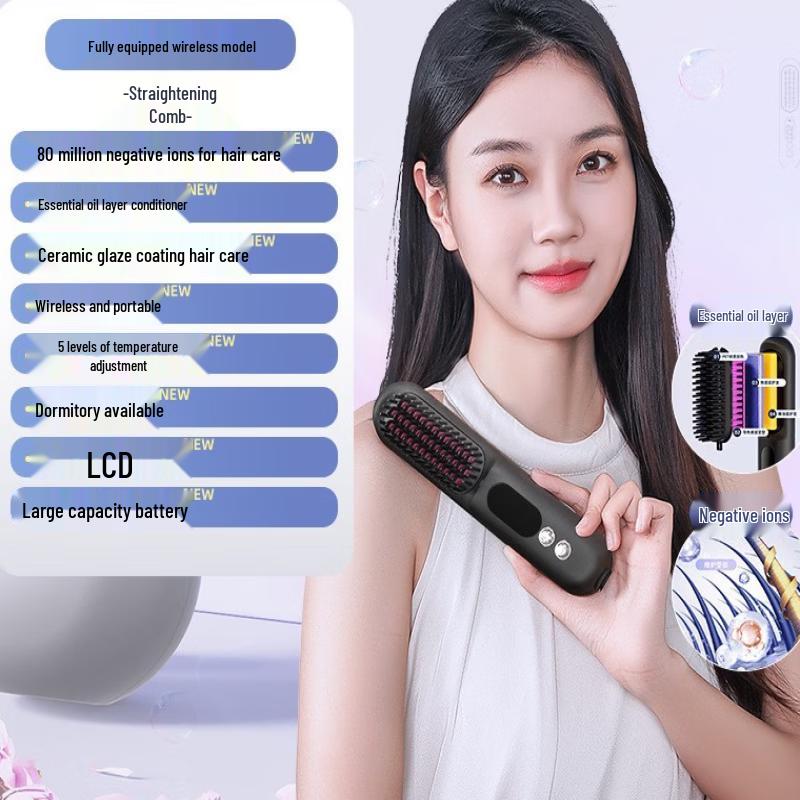 LISM Portable Cordless Hair Straightening Comb