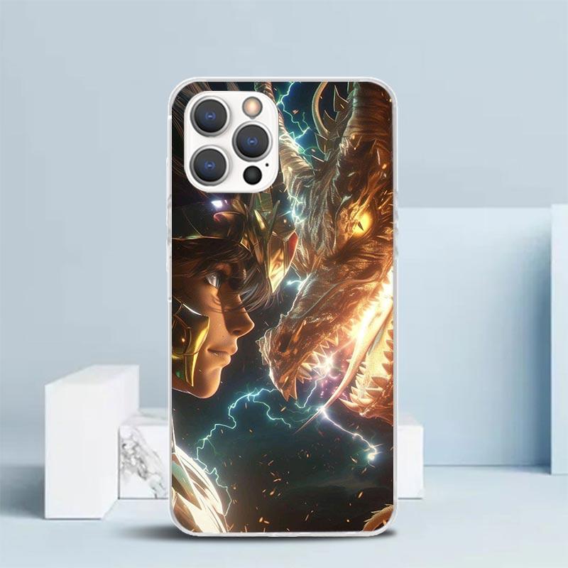 Saint Seiya Cool Soft Cover for iPhone 16 17 Air 15 14 Pro Max 16E Phone Case 13 Mini 12 11 7 SE 8 Print Pattern Fit Cases 16 17
