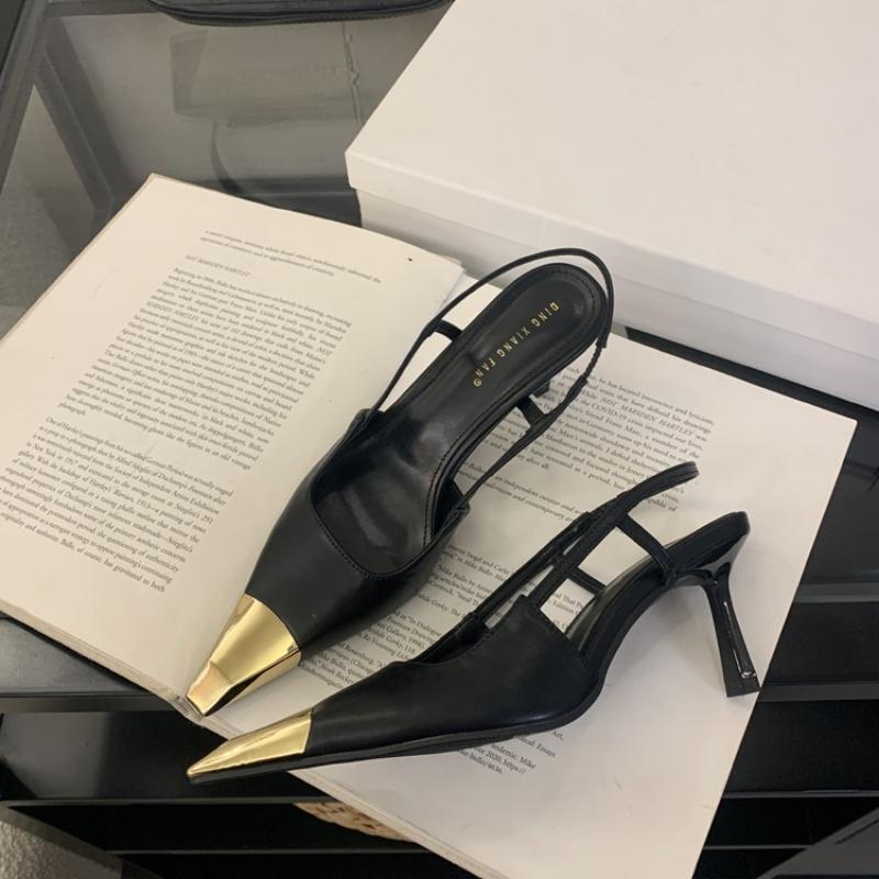 

Мода Bailamos Весна Новая Группа Женские Туфли-Лодочки Мода Неглубокие Слипоны Босоножки Слингбэки Тонкий Высокий Каблук Платье Сексуальные Туфли-Лодочки 35