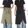 Splash-Proof Half Apron with Side Slits Polyester Cooking Apron Oil And Water-resistant Apron for Restaurant & Kitchen Work