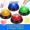 New 4 Pack Buzzers for Trivia Games, Answer Buzzers for Classroom, Game Buzzers with Lights and Sound G-Good
