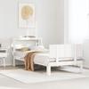 VidaXL Bed Frame with Headboard Without Mattress White 90x190 Cm 3306073