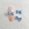30 Pcs/Bag Luminous Super Flash 3D Bow Nail Art Jewelry Cute Bow Nails Decoration  Design Diy Resin Nails Art Accessories