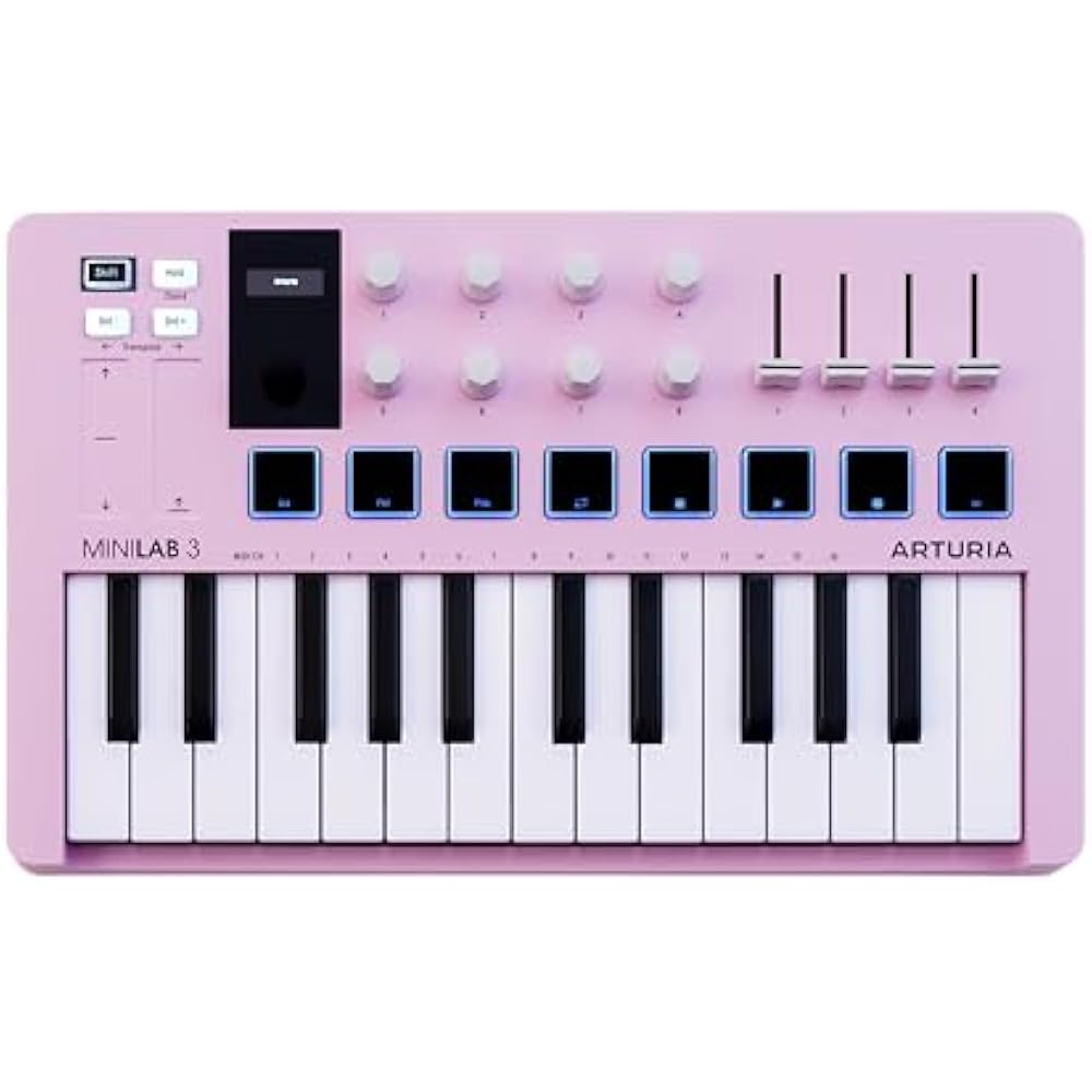 Arturia MIDI Keyboard Controller MiniLab 3 Rose Quartz