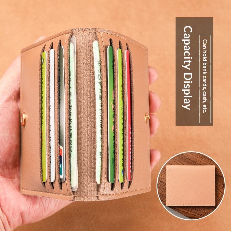 Ultra-Thin Small Bank Card Multi Card Slot Card Holder Wallet Women Men Credit Card Bag Male Card Holder Solid Leather Wallet