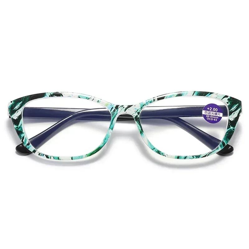 

Women Anti Blue Light Reading Glasses Trend Printed Frame Eye Protection Presbyopia Eyeglasses for Women 1