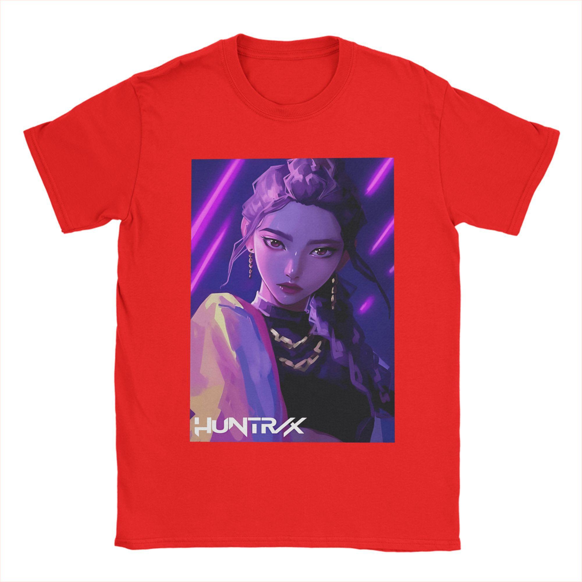 Kpop Demon Hunter Rumi Idol Star Men T Shirt Vintage Tees Short Sleeve Round Neck T-Shirt 100% Cotton 4XL 5XL Tops S