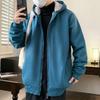 Inkpoo Thick Warm and Long Solid Streetwear Size 2XL Men's Hoodie, Warm, Fleece-Lined, Sleeve, Casual, Hooded, Windproof, Comfortable, Color, Stylish,