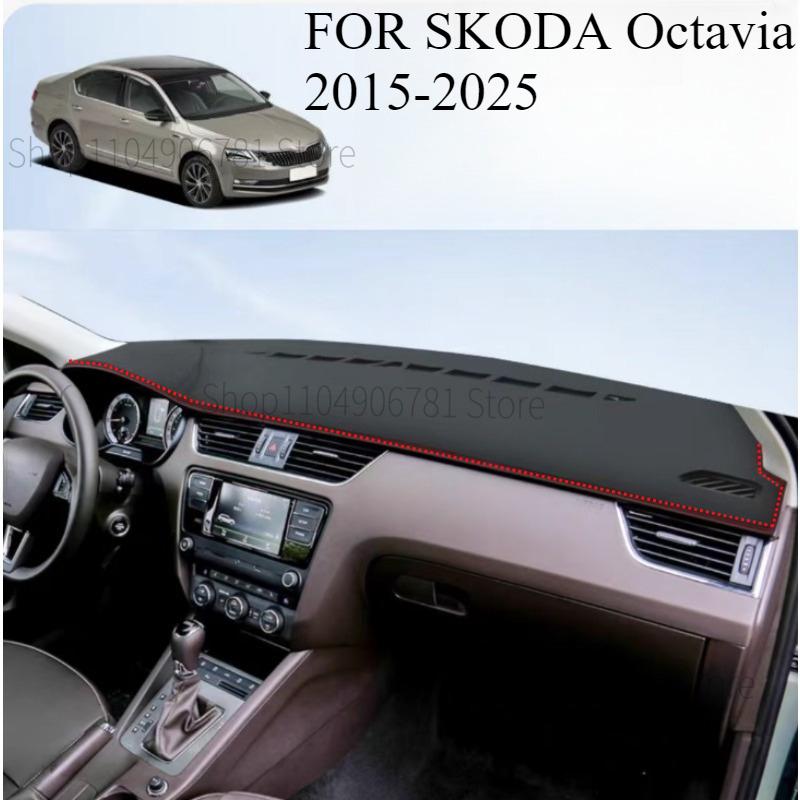 FOR SKODA Octavia 2007-2014 2015-2025 Car Dash Mat Dashmat Dashboard Mat Cover Sun Shade Dash Board Cover Carpet Accessories