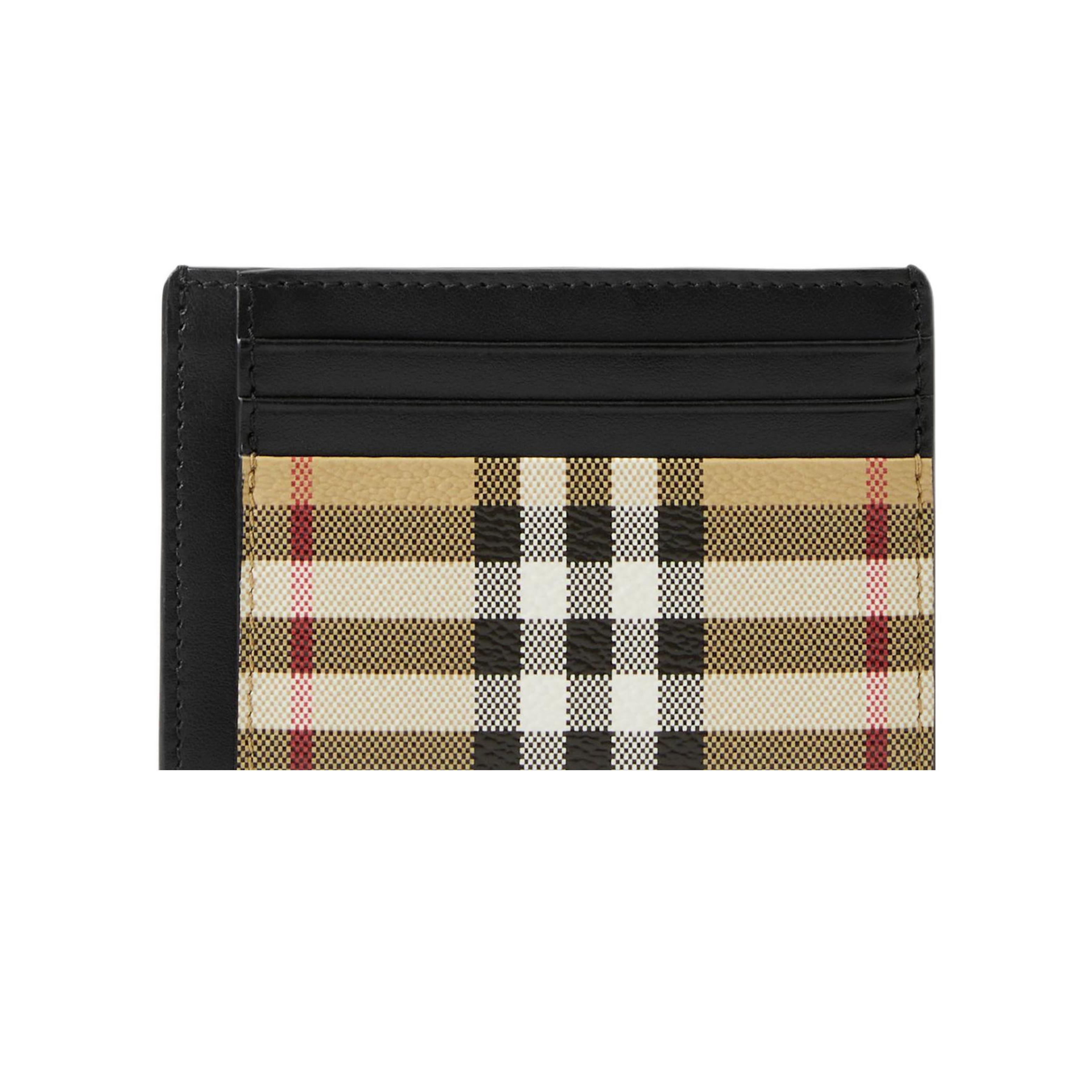

Burberry Checkered Pattern Leather Card Holder And Card Bag For Men Classic Beige Basic+Dust Bag бежевый
