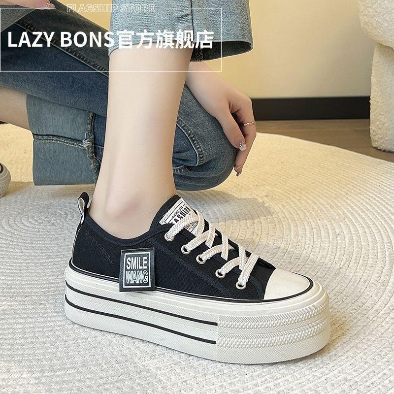 

Платформенные парусиновые туфли женские весенне-летние новые с небольшой высотой подъема, ремешком, низкие, кеды на доске, белые туфли 40 чёрный