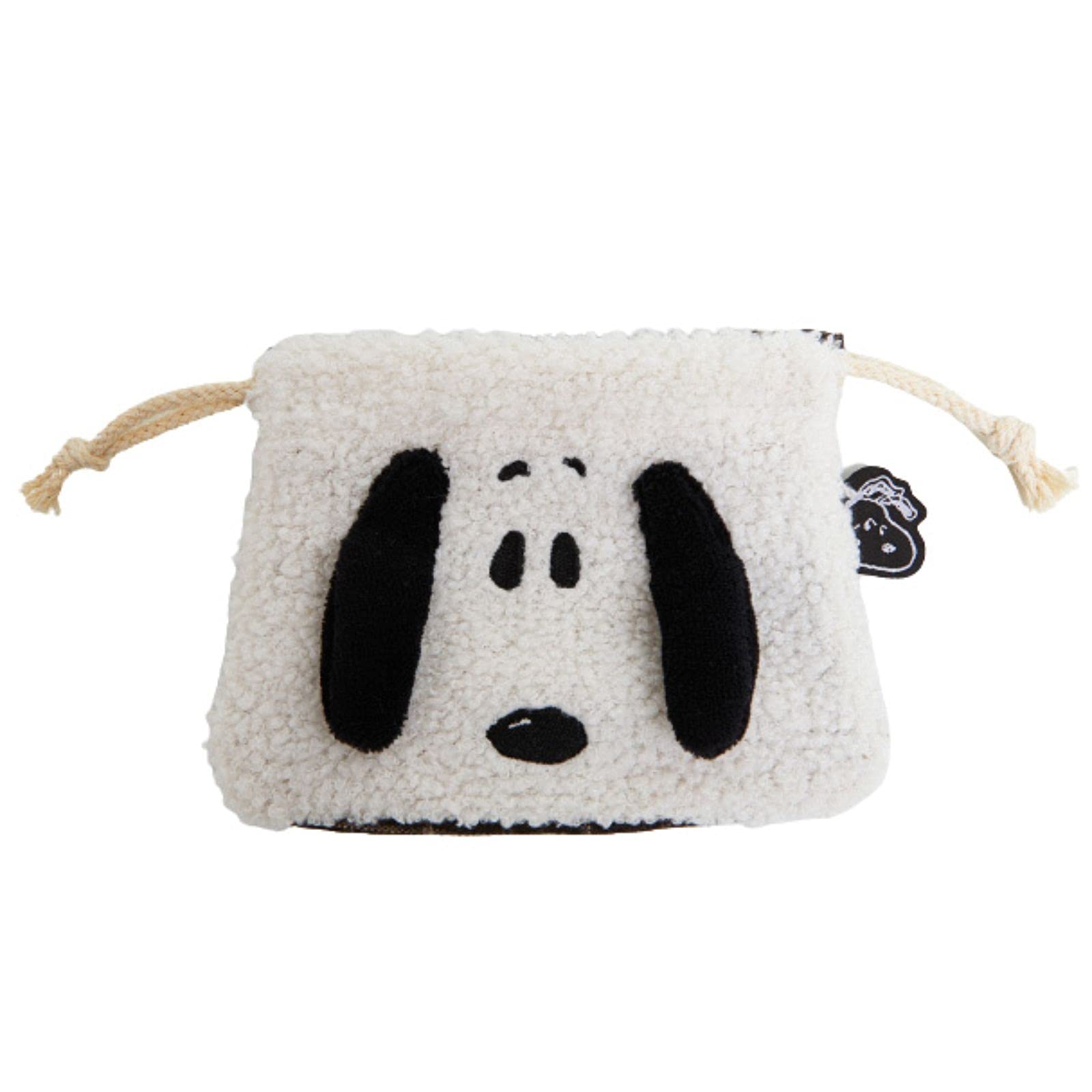 

Nakajima Corporation Snoopy Fluffy Drawstring Bag 162472-21 білий