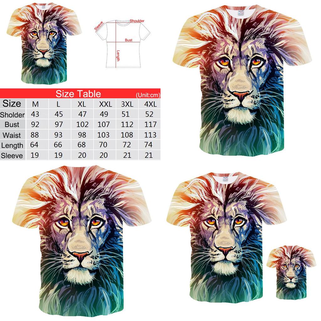 Premium Quality Lion Animal 3d Print T-shirt For Men And Women In All Sizes