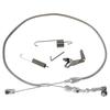 Stainless Steel Universal 24"/36'' Throttle Gas Cable & Spring Set Street Hot Rod Performance For Ford Chevy Silver