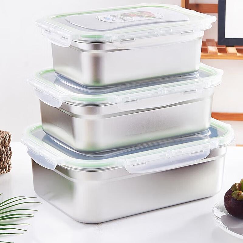 Huì Huáng 5.5L 304 Stainless Steel Rectangular Food Container with Lid