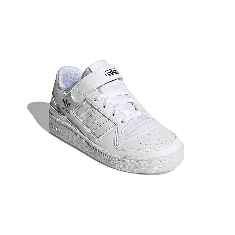 adidas Originals FORUM Low C Abrasion Resistant Cushioning Low Top Skateboard Shoes White Children Aged 3 7 Years Old GY9254