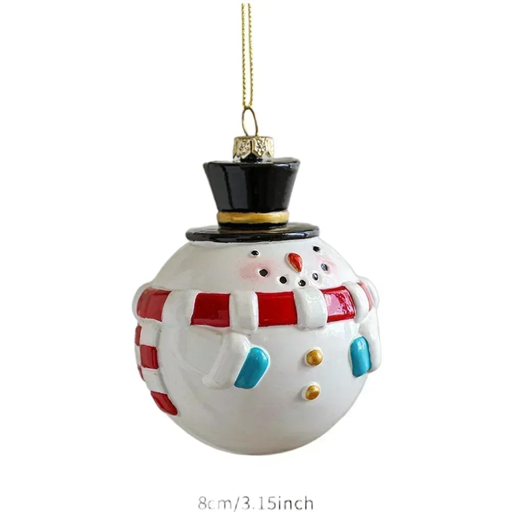 Plastic Christmas Hanging Ornaments with Santa Claus and Snowman for Seasonal Decoration on Trees and Around the Home